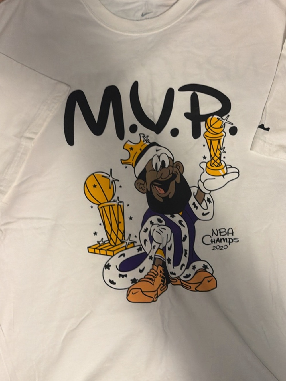 Nike LeBron vintage M.V.P. Lakers Graphic Crewneck T-Shirt nwot xxl